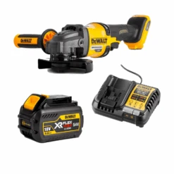 DeWalt DCG418T1-XE FlexVolt 54V 125mm (5″) Angle Grinder 6.0Ah Kit