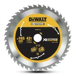 DeWalt DT99561-QZ EXTREME 165mm (6-1/2″) 42T Wood Circular Saw Blade