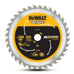 DeWalt DT99577-QZ EXTREME 184mm (7-1/4″) 24T Wood Circular Saw Blade