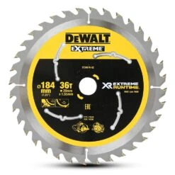 DeWalt DT99578-QZ EXTREME 184mm (7-1/4″) 36T Wood Circular Saw Blade