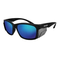 Maxisafe ERZ361 Rayzr Protective Safety Glasses – Matte Black Frame With Polarised Blue Mirror Lens