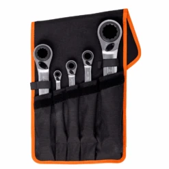 Bahco S4RM/5T 5-Piece 4-in-1 Ratcheting Ring Spanner Set