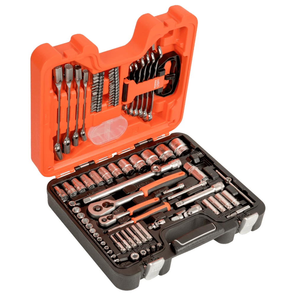 Bahco S910 1/4″ & 1/2″ Socket, Drive Bit & Combination Spanner 92-Piece Set 1 Bahco S910 1/4″ & 1/2″ Socket, Drive Bit & Combination Spanner 92-Piece Set