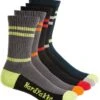 Hard Yakka Y20035 Cotton Crew Work Socks – 5 Pack – Multi-Coloured